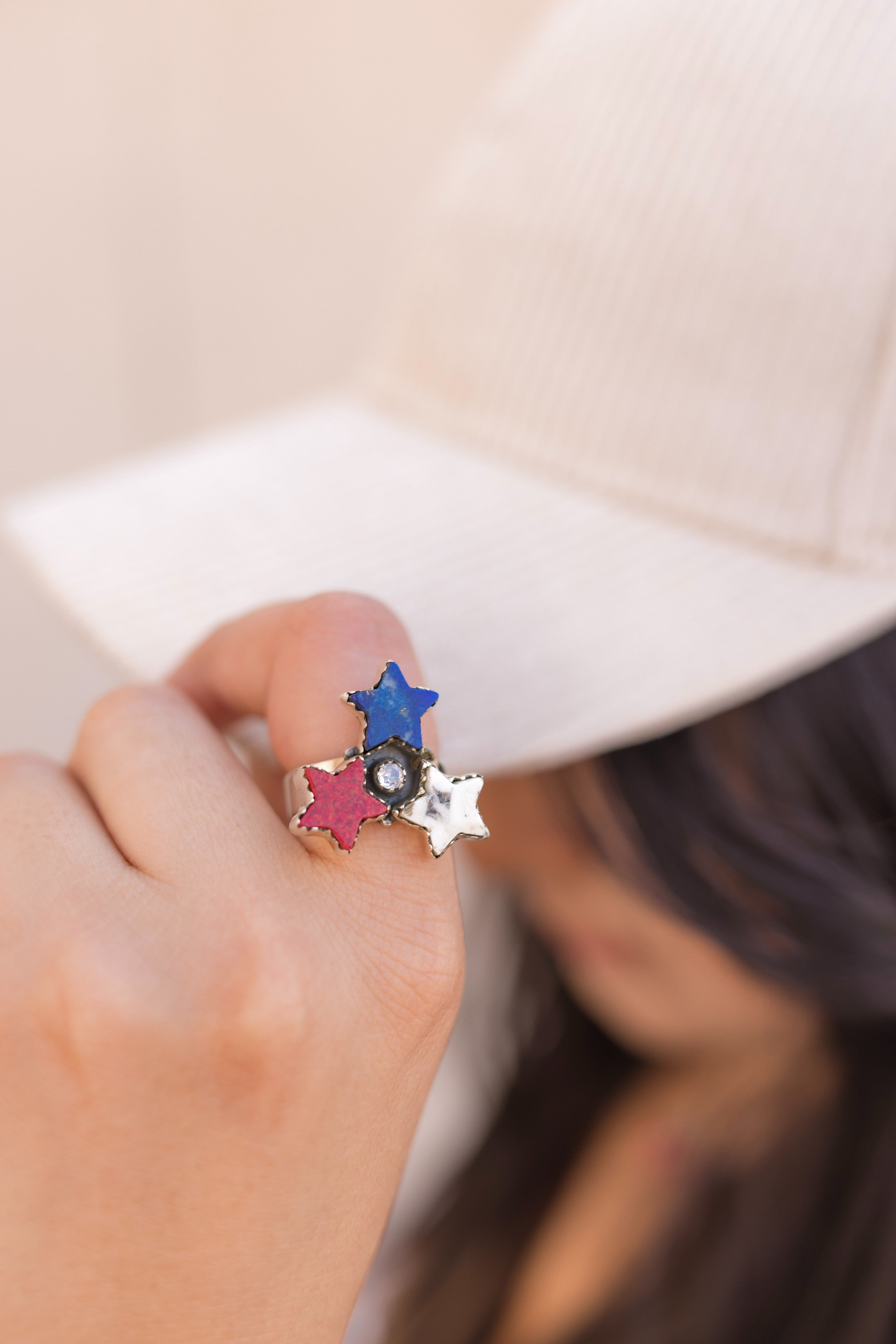 Freedom Stars Signet Rings-Rings-Krush Kandy, Women's Online Fashion Boutique Located in Phoenix, Arizona (Scottsdale Area)