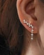Sterling Silver Cubic Zirconia Tassel Dainty Drop Earrings-Earrings-Krush Kandy, Women's Online Fashion Boutique Located in Phoenix, Arizona (Scottsdale Area)