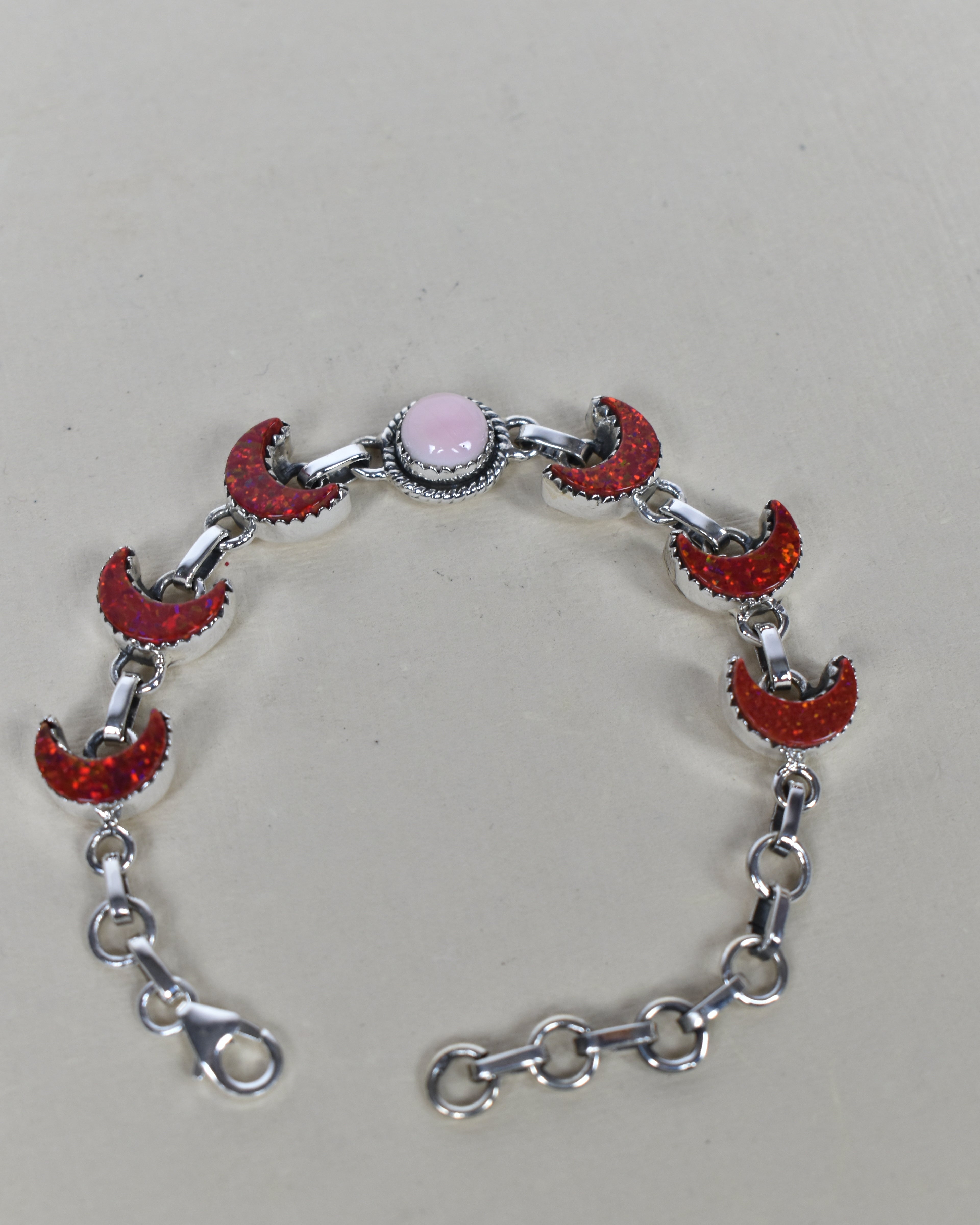 Lunar Crescent Charm Bracelet-Chain Bracelets-Krush Kandy, Women's Online Fashion Boutique Located in Phoenix, Arizona (Scottsdale Area)