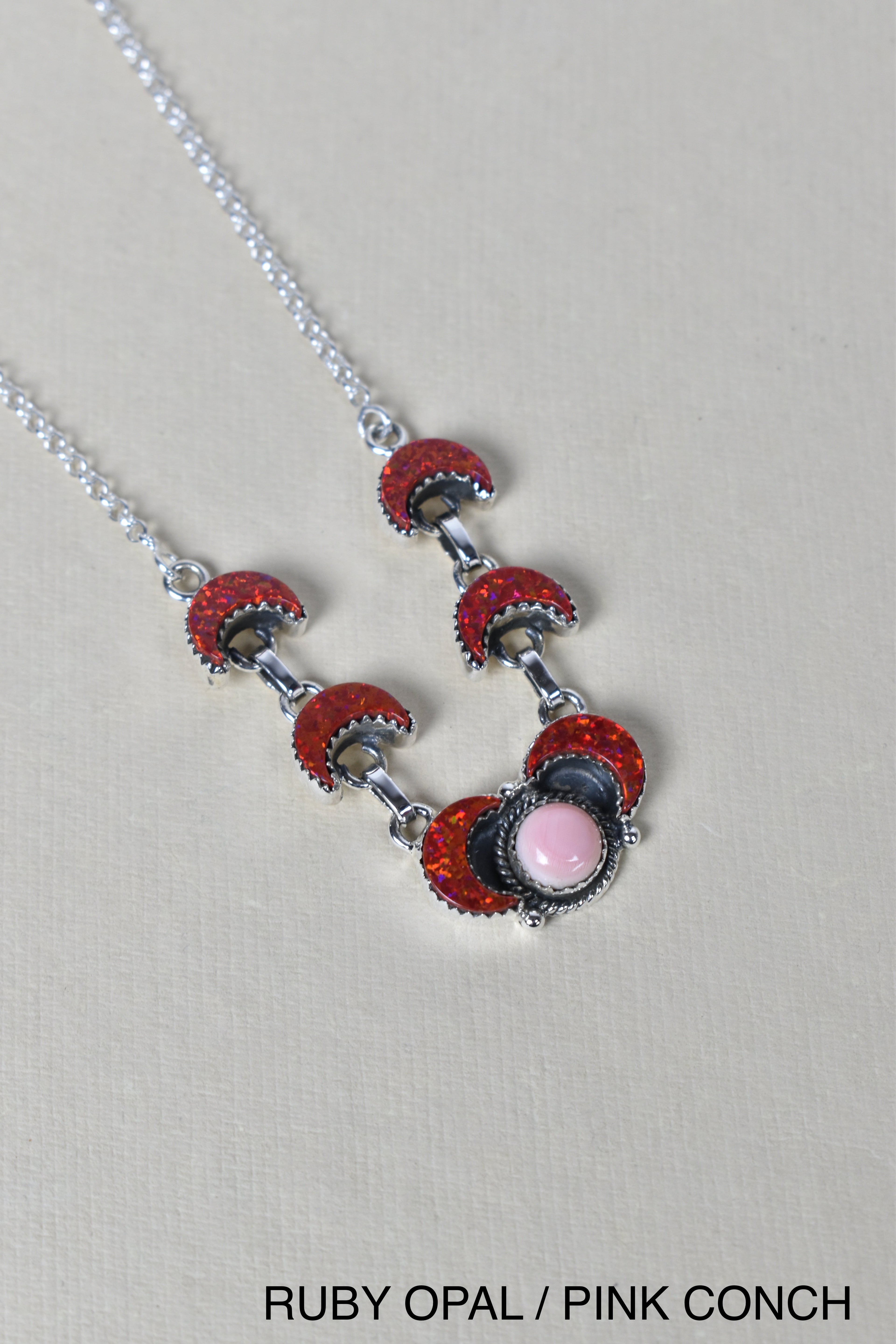 Lunar Crescent Necklace-Chain Necklaces-Krush Kandy, Women's Online Fashion Boutique Located in Phoenix, Arizona (Scottsdale Area)