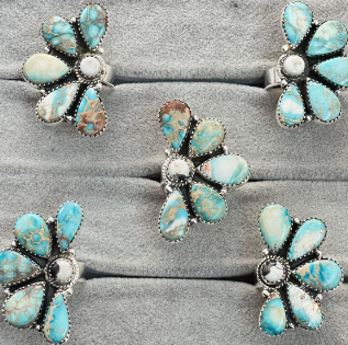 Half Cluster Blooming Ring-Ring Sizers-Krush Kandy, Women's Online Fashion Boutique Located in Phoenix, Arizona (Scottsdale Area)