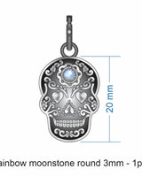 Sugar Skull Stone Pendant-Pendant Necklaces-Krush Kandy, Women's Online Fashion Boutique Located in Phoenix, Arizona (Scottsdale Area)