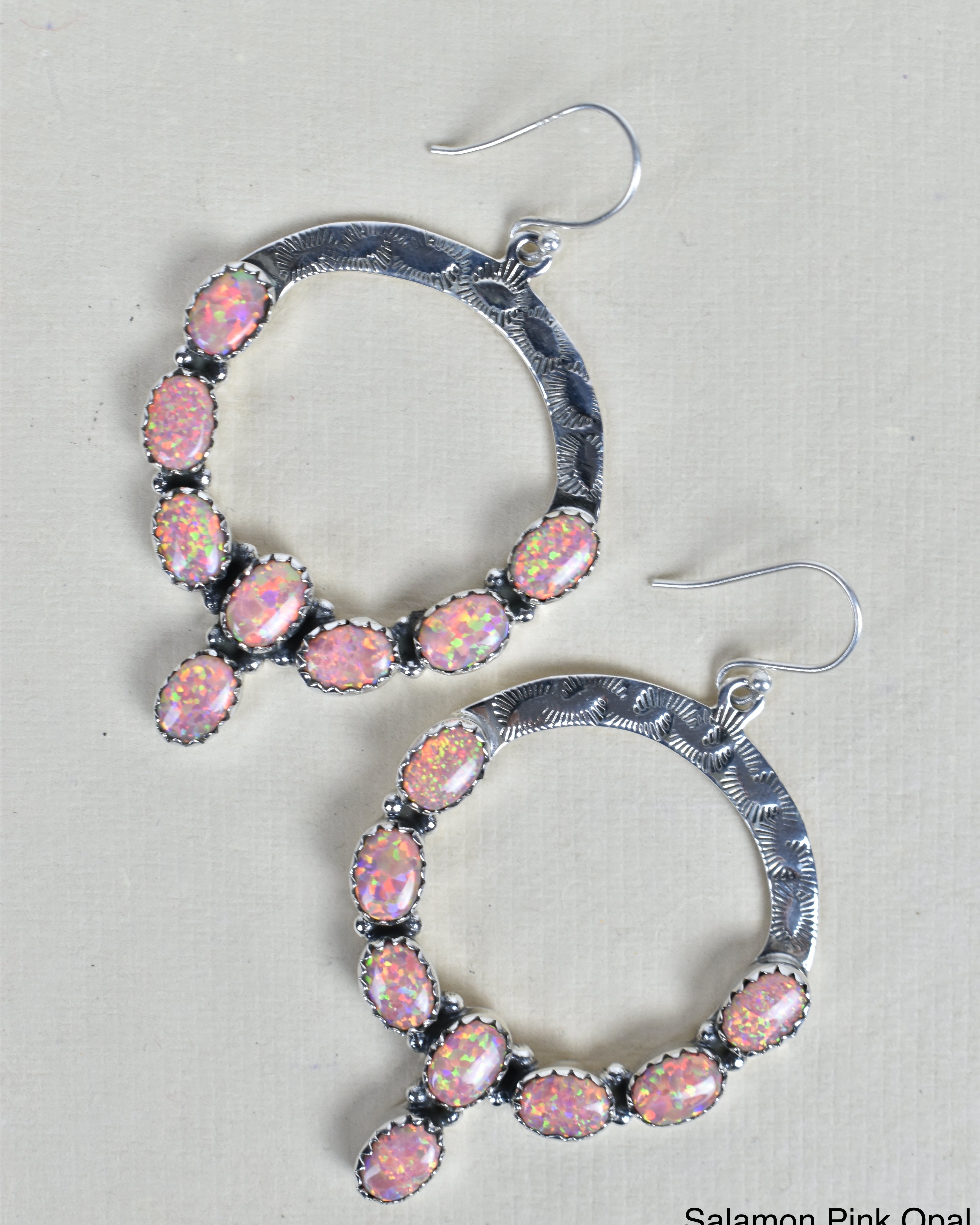 Hammered Hoop & Gemmed Loop Earring-Hoop Earrings-Krush Kandy, Women's Online Fashion Boutique Located in Phoenix, Arizona (Scottsdale Area)