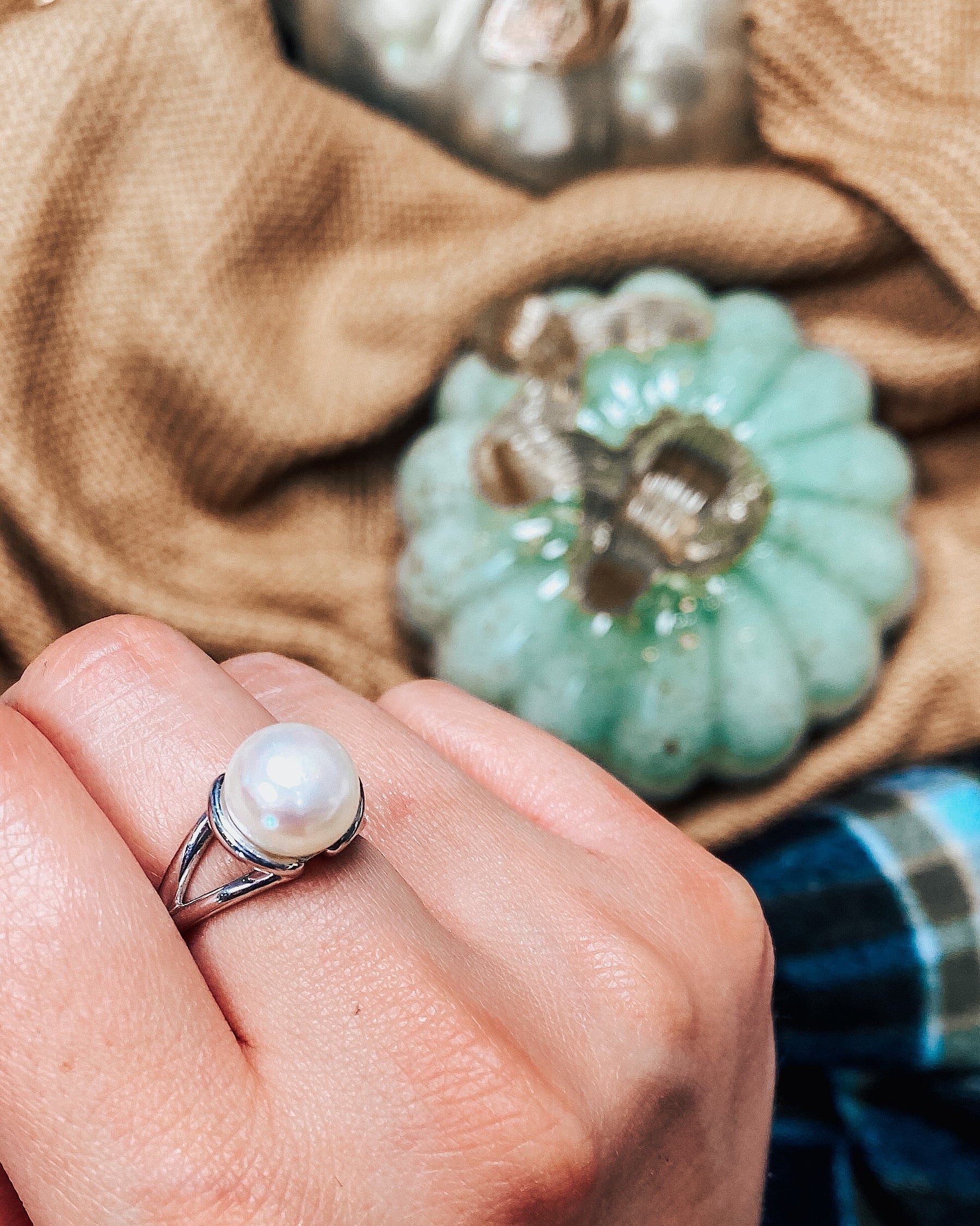 Persevere Pearl Ring-Band Rings-Krush Kandy, Women's Online Fashion Boutique Located in Phoenix, Arizona (Scottsdale Area)