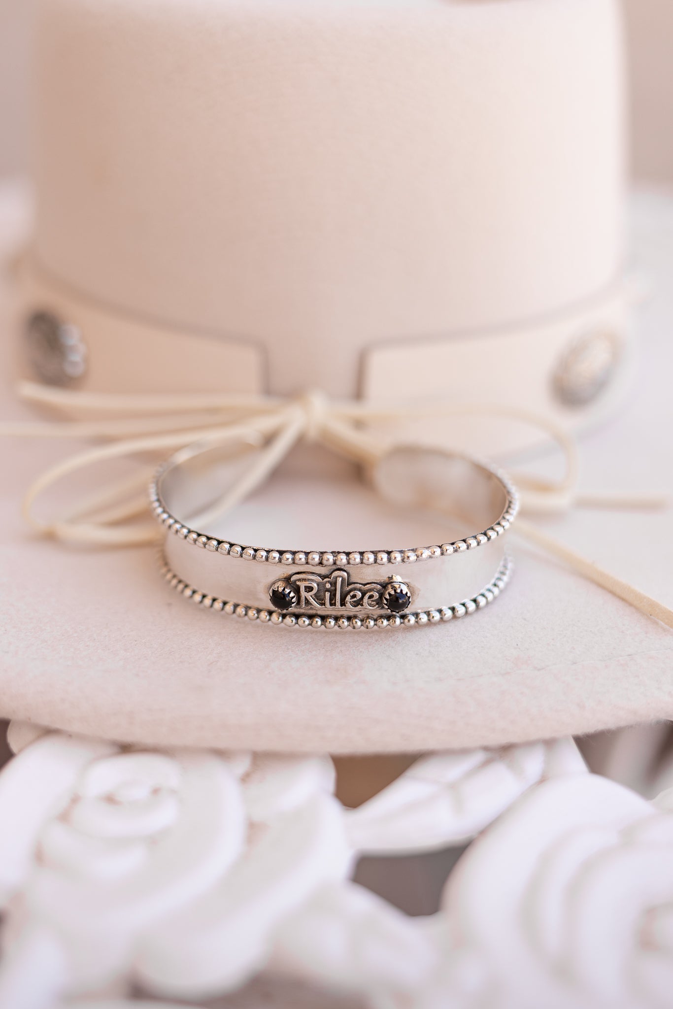 Name Blossom Stone Cuff | PREORDER-Cuffs-Krush Kandy, Women's Online Fashion Boutique Located in Phoenix, Arizona (Scottsdale Area)