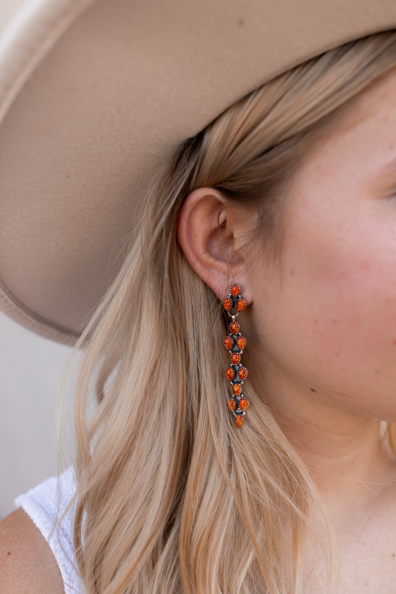 Long Blossom Bar Earrings-Drop Earrings-Krush Kandy, Women's Online Fashion Boutique Located in Phoenix, Arizona (Scottsdale Area)
