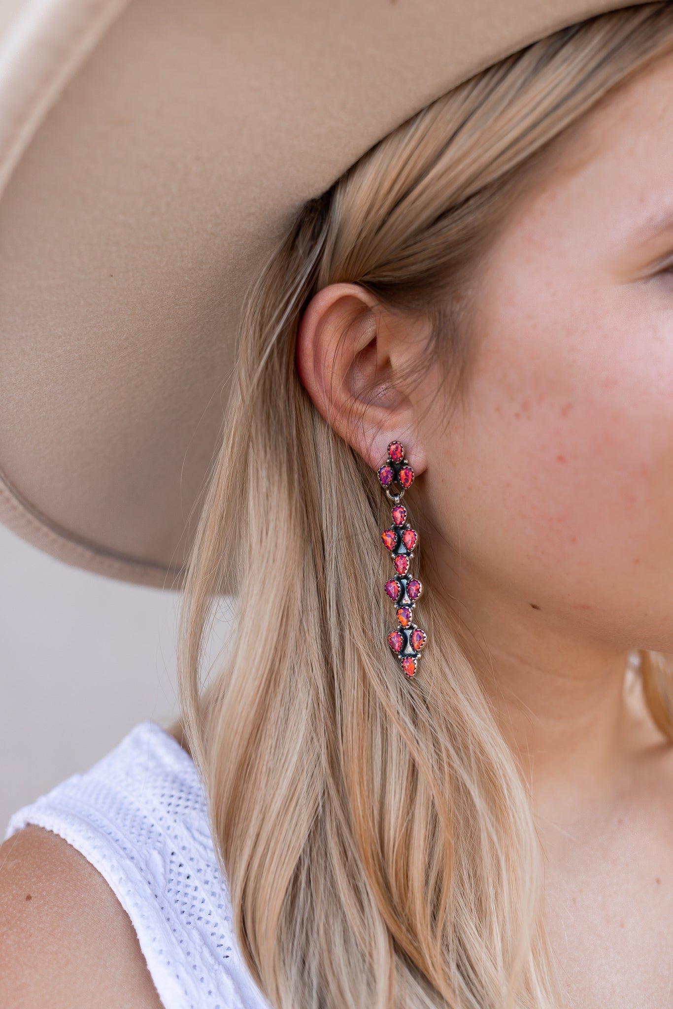 Long Blossom Bar Earrings-Drop Earrings-Krush Kandy, Women's Online Fashion Boutique Located in Phoenix, Arizona (Scottsdale Area)