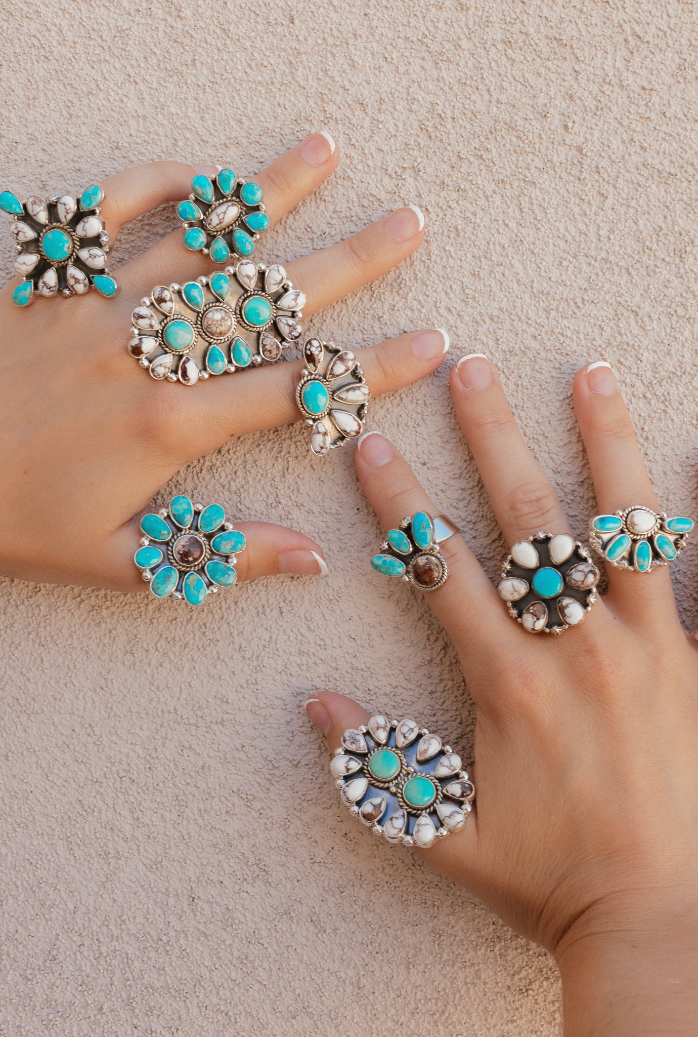 One Of A Kind Turquoise & Wild Horse Rings-Rings-Krush Kandy, Women's Online Fashion Boutique Located in Phoenix, Arizona (Scottsdale Area)