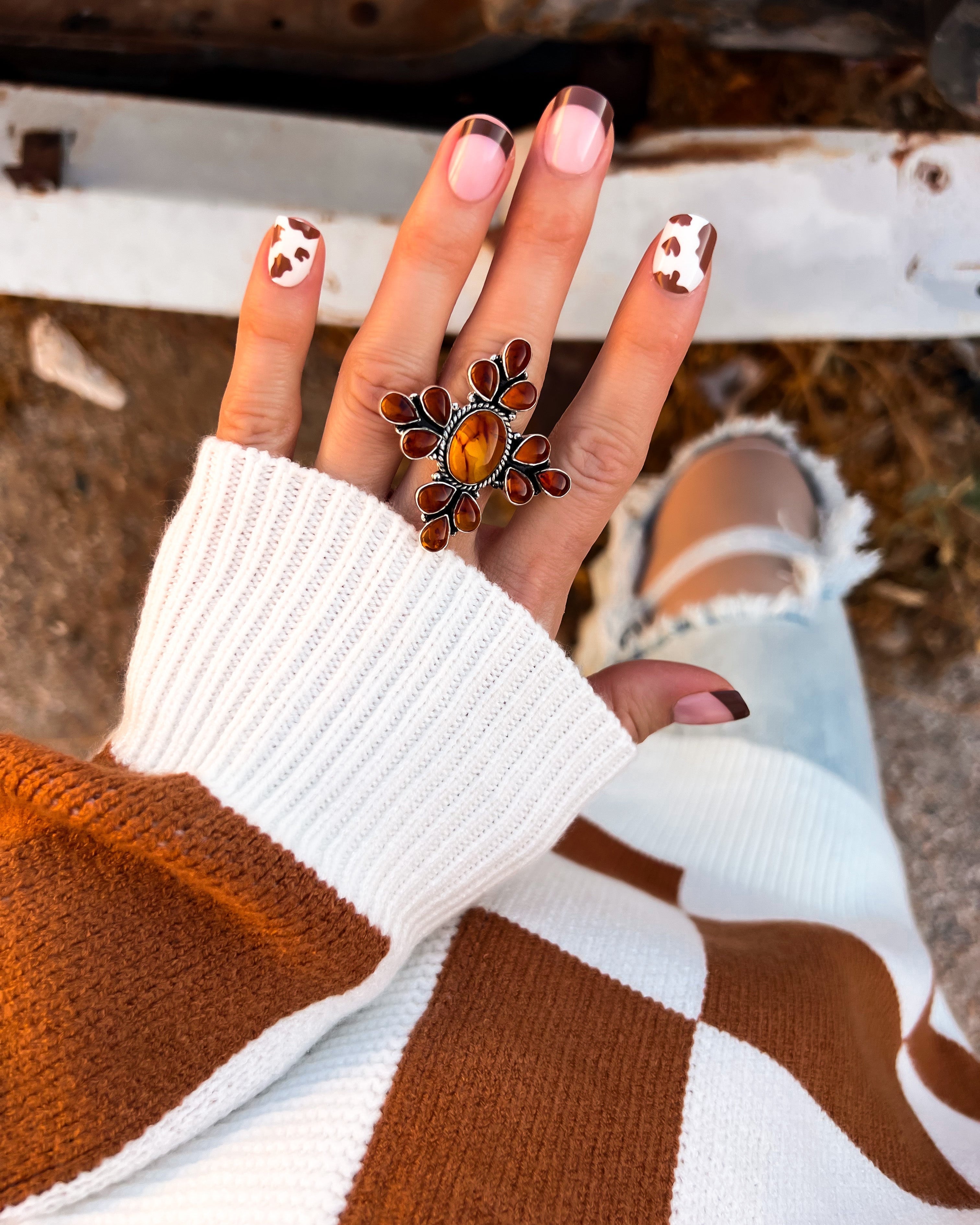 Amber In August Cluster Ring-Krush Kandy, Women's Online Fashion Boutique Located in Phoenix, Arizona (Scottsdale Area)