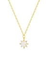 Opal & Crystal Sun Geometric Dainty Necklace-Necklaces-Krush Kandy, Women's Online Fashion Boutique Located in Phoenix, Arizona (Scottsdale Area)