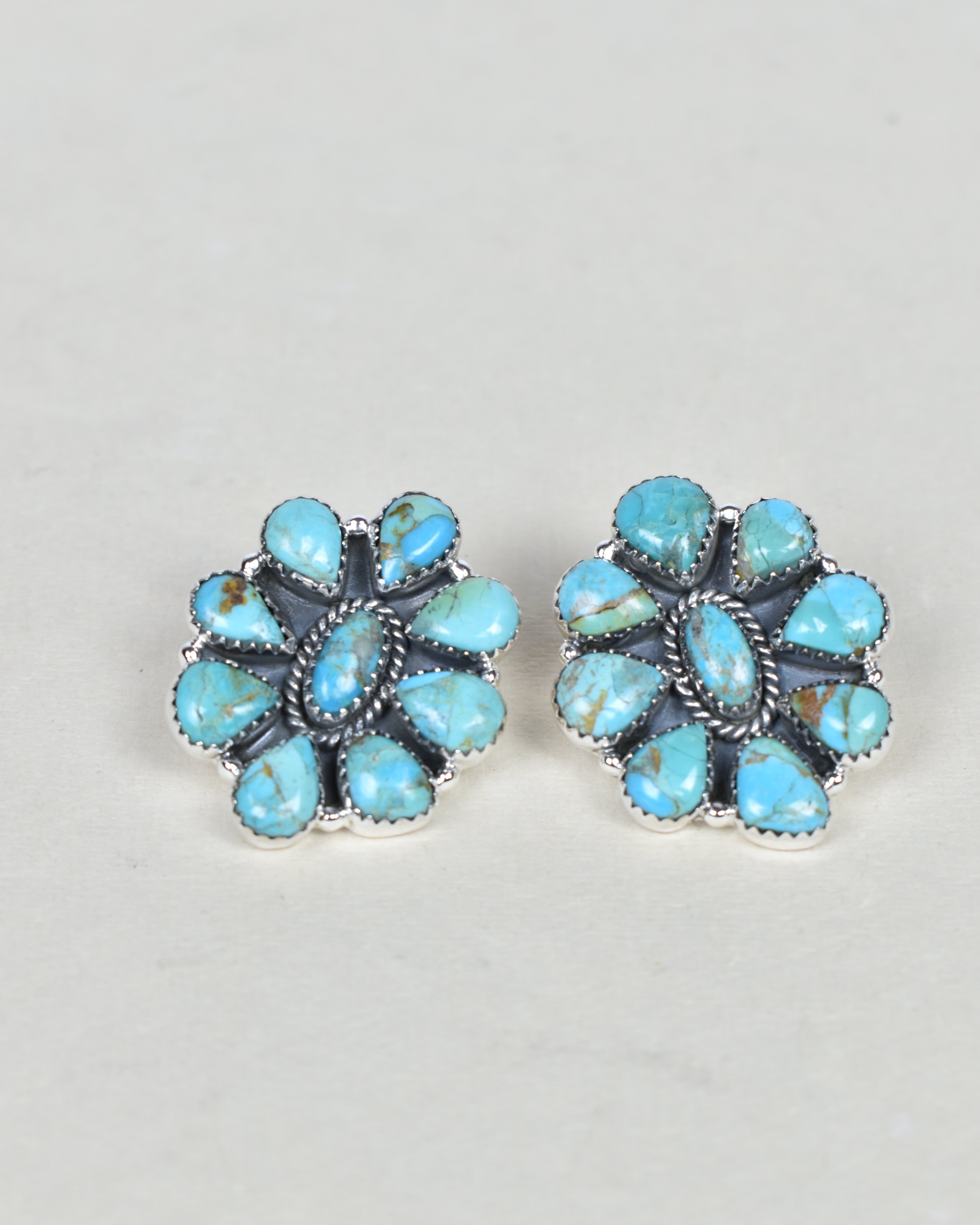 Stone Blossom Sterling Silver Earrings-Stud Earrings-Krush Kandy, Women's Online Fashion Boutique Located in Phoenix, Arizona (Scottsdale Area)