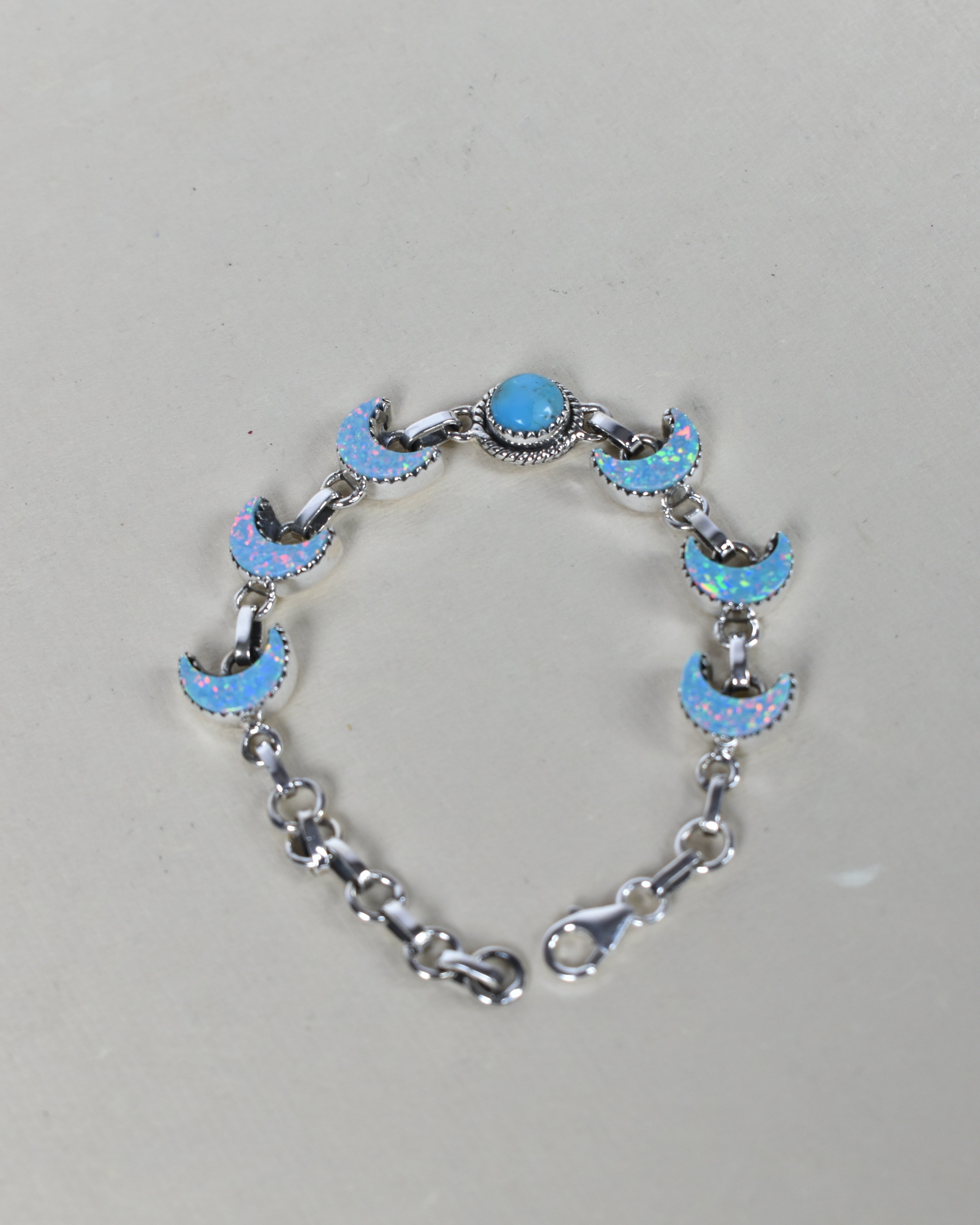 Lunar Crescent Charm Bracelet-Chain Bracelets-Krush Kandy, Women's Online Fashion Boutique Located in Phoenix, Arizona (Scottsdale Area)