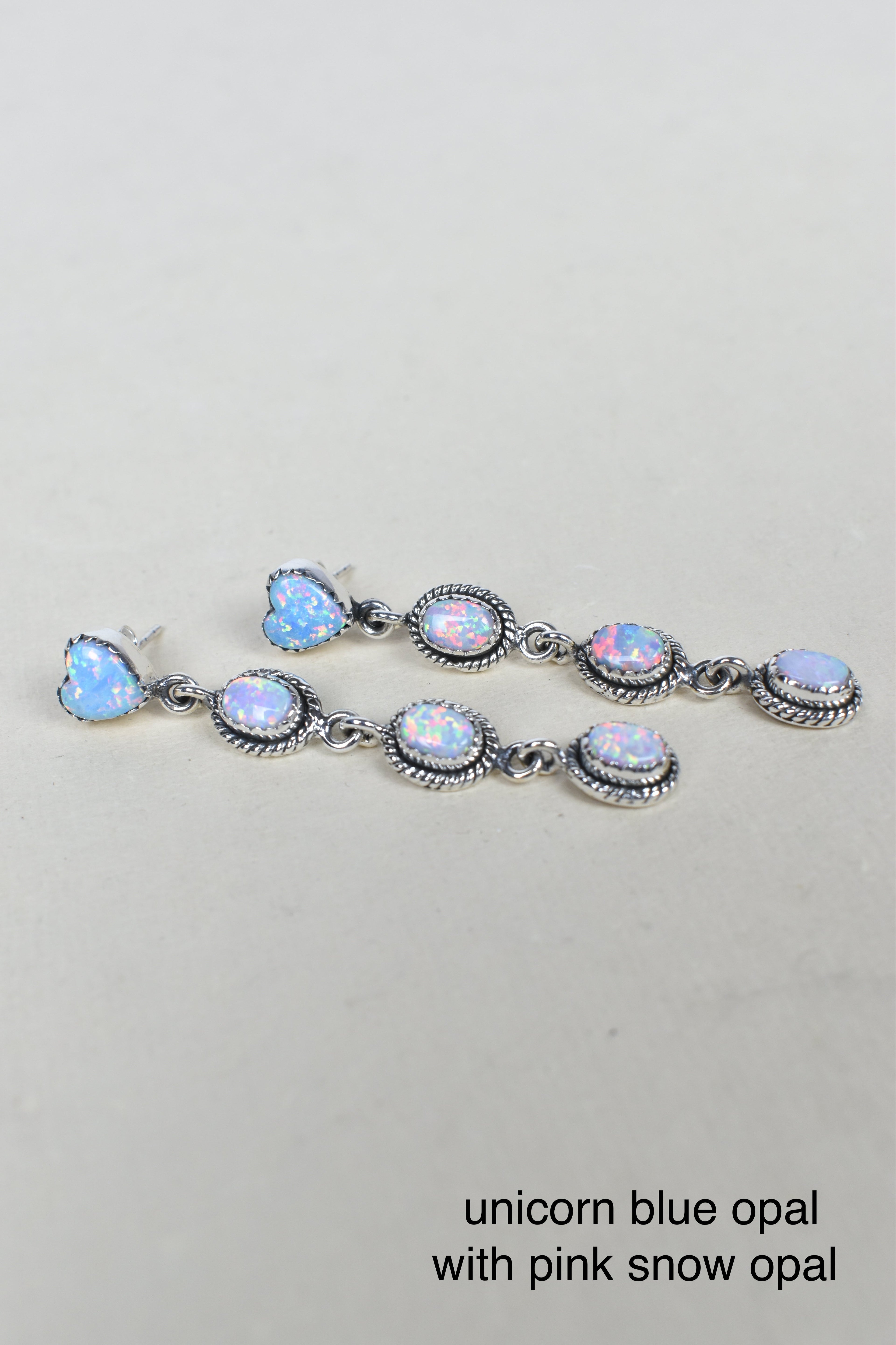 Heart And Stone Dangle Earrings-Drop Earrings-Krush Kandy, Women's Online Fashion Boutique Located in Phoenix, Arizona (Scottsdale Area)