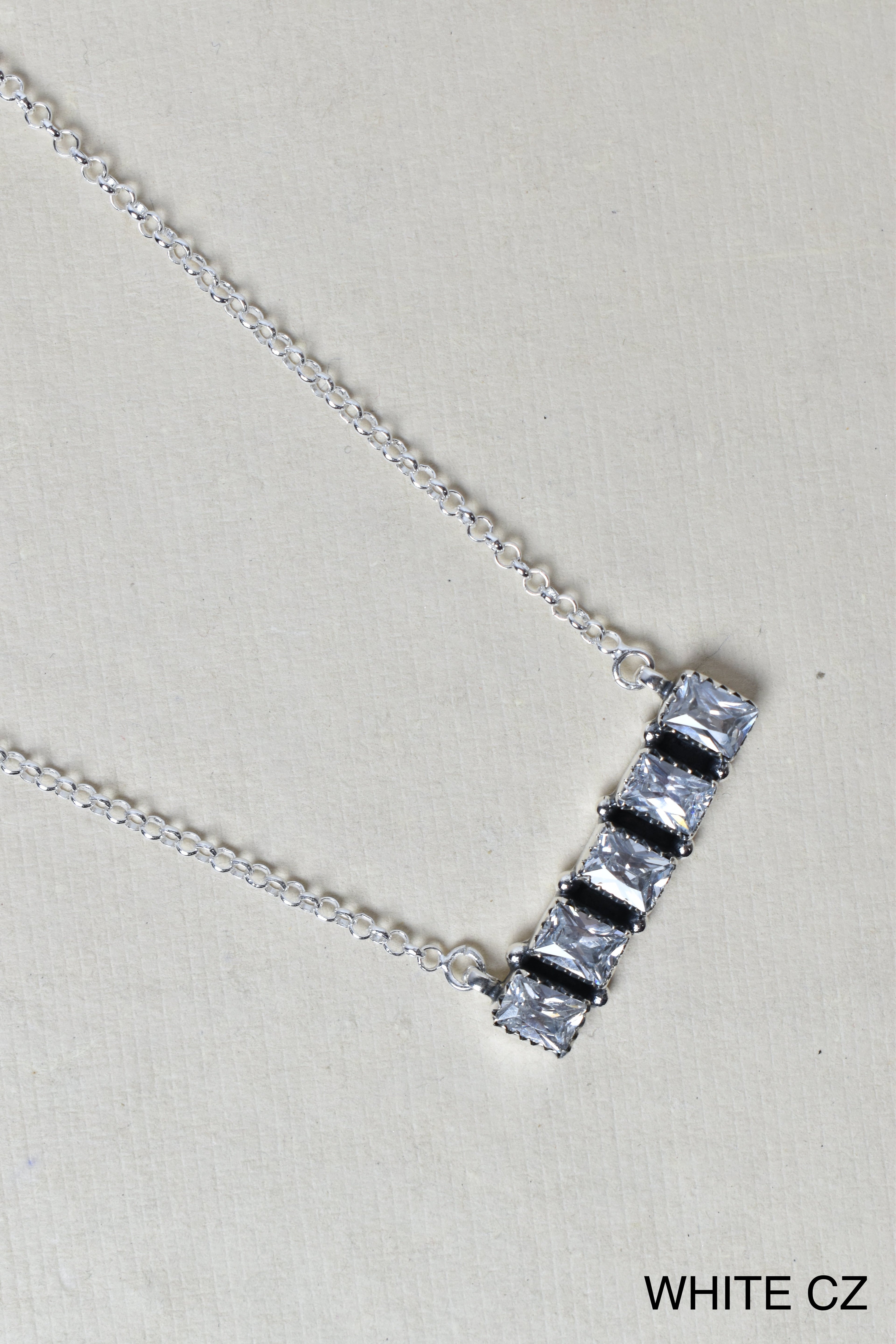 Quintabulous Sterling Silver Necklace-Bar Necklaces-Krush Kandy, Women's Online Fashion Boutique Located in Phoenix, Arizona (Scottsdale Area)
