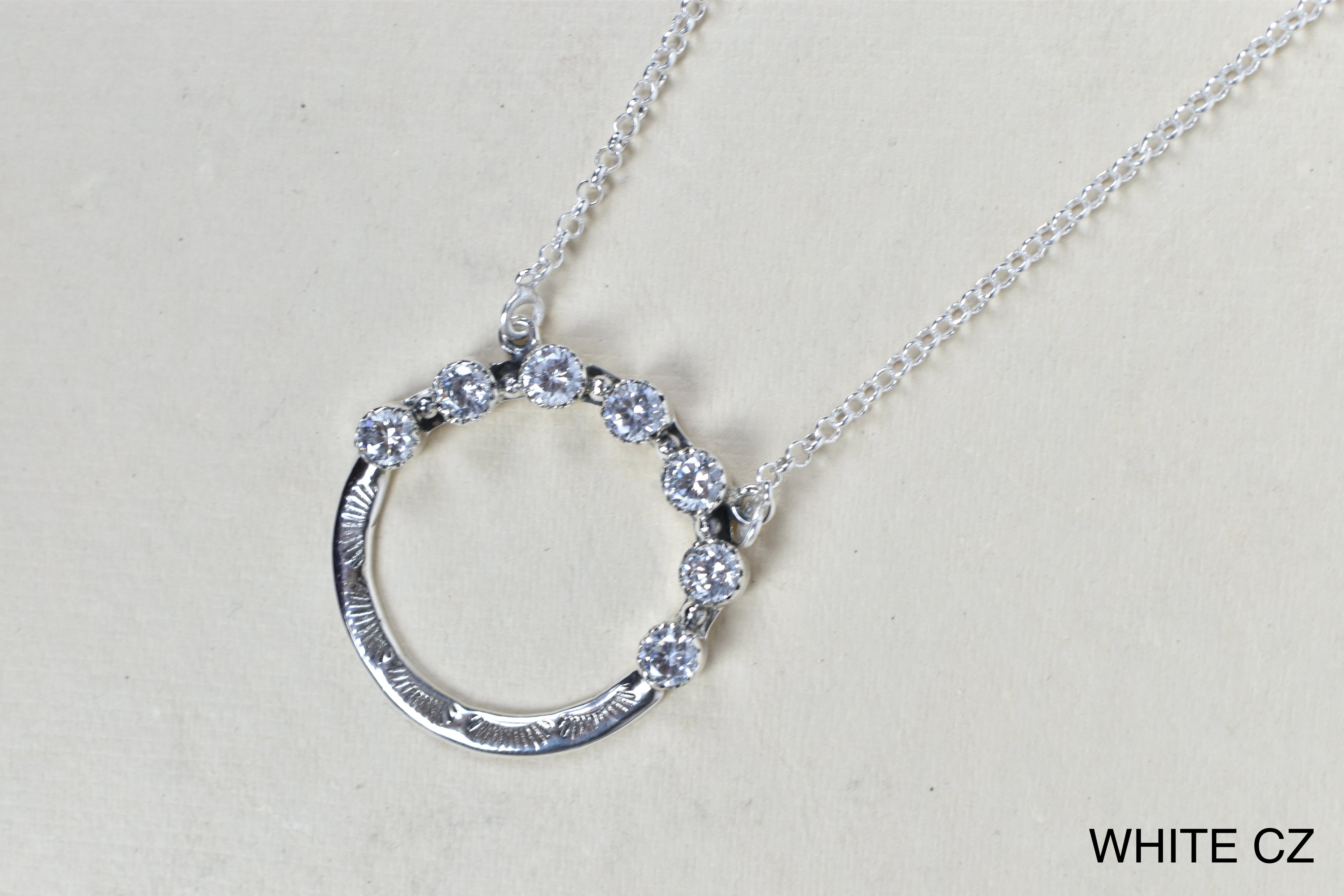 Luna's Crescent Gemstone Necklace-Pendant Necklaces-Krush Kandy, Women's Online Fashion Boutique Located in Phoenix, Arizona (Scottsdale Area)