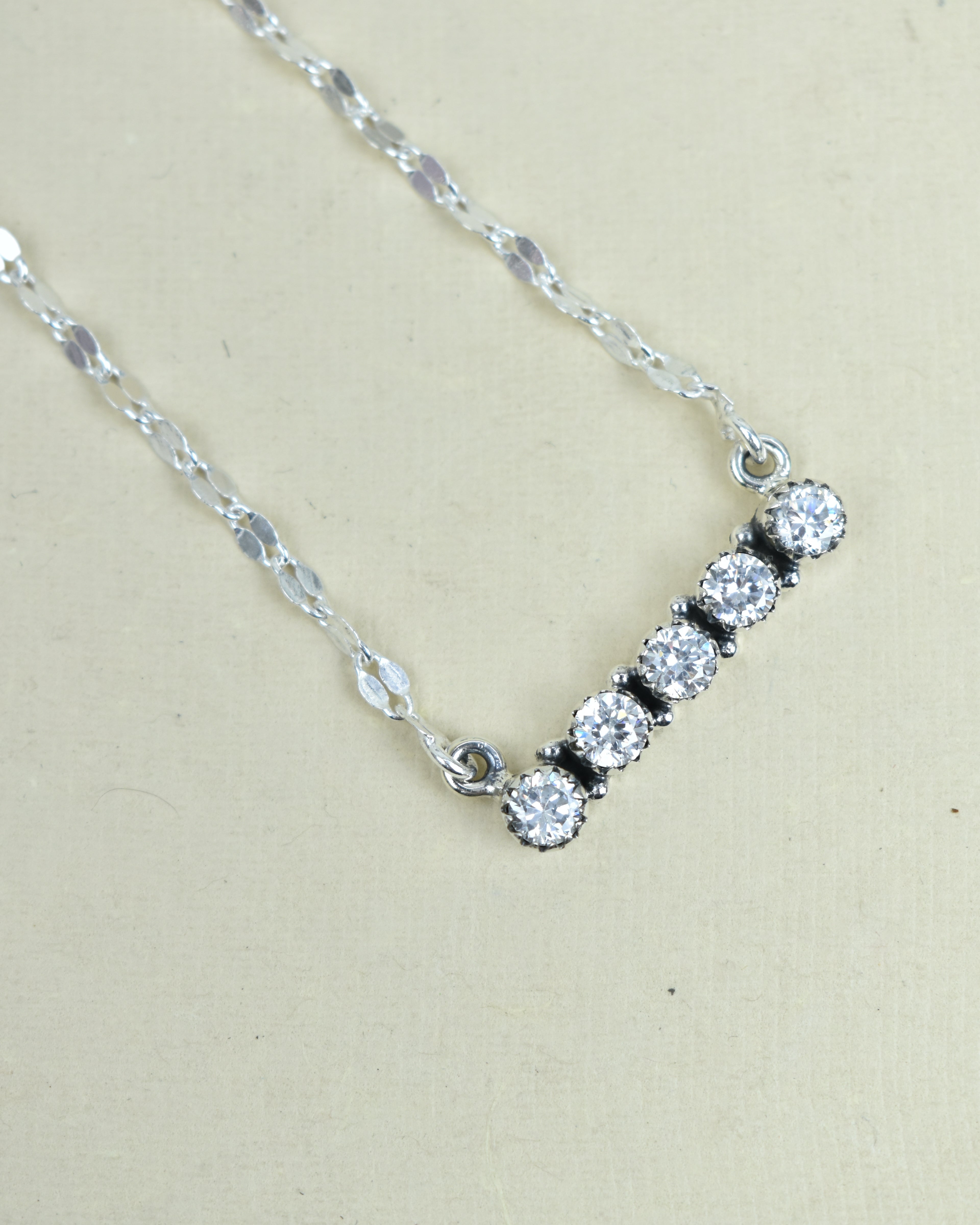 Radiant Quintessence Sterling Silver Necklace-Chain Necklaces-Krush Kandy, Women's Online Fashion Boutique Located in Phoenix, Arizona (Scottsdale Area)