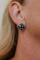 Checkered Studded Stud Earrings-Stud Earrings-Krush Kandy, Women's Online Fashion Boutique Located in Phoenix, Arizona (Scottsdale Area)