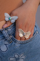 Single Stone Butterfly Ring-Statement Rings-Krush Kandy, Women's Online Fashion Boutique Located in Phoenix, Arizona (Scottsdale Area)