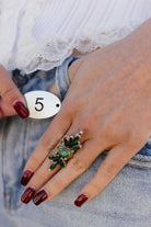 Irish Green Dahlia & Sonoran One of a Kind Boho Rings-Rings-Krush Kandy, Women's Online Fashion Boutique Located in Phoenix, Arizona (Scottsdale Area)