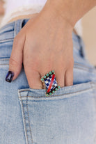 Frontier Flare Multi Stone Ring-Rings-Krush Kandy, Women's Online Fashion Boutique Located in Phoenix, Arizona (Scottsdale Area)