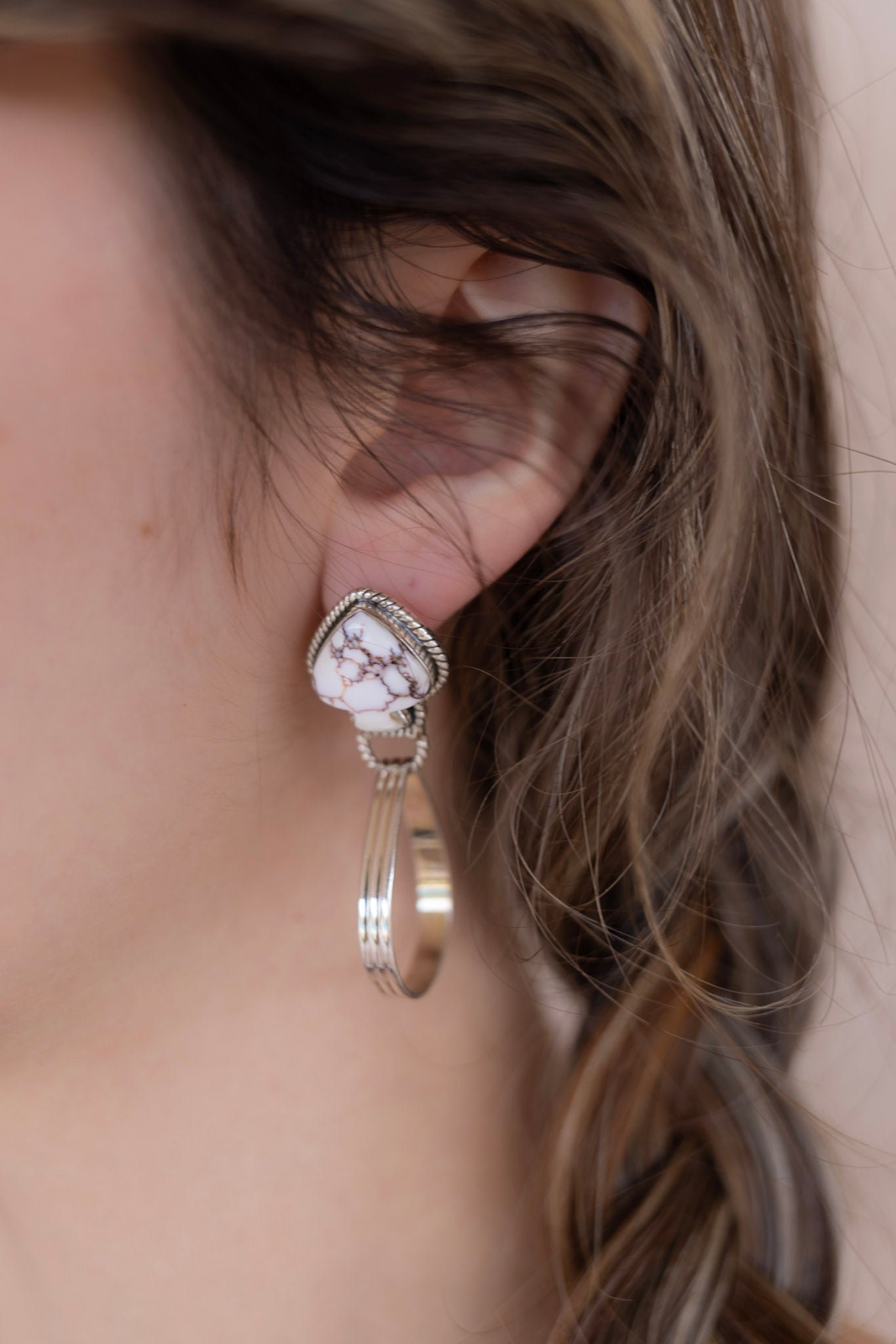 Ayla's Ace Sterling Silver Hoops-Earrings-Krush Kandy, Women's Online Fashion Boutique Located in Phoenix, Arizona (Scottsdale Area)