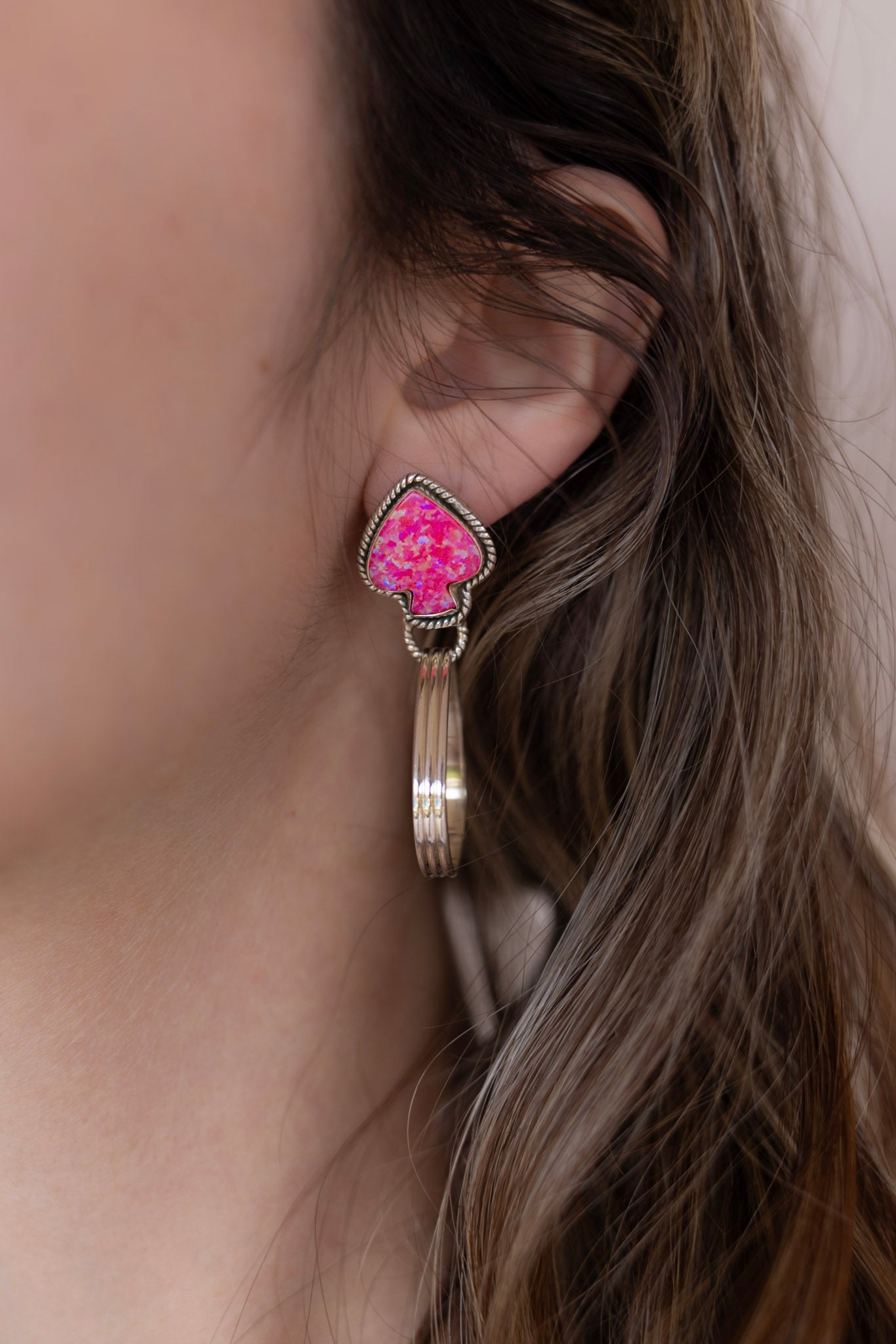 Ayla's Ace Sterling Silver Hoops-Earrings-Krush Kandy, Women's Online Fashion Boutique Located in Phoenix, Arizona (Scottsdale Area)