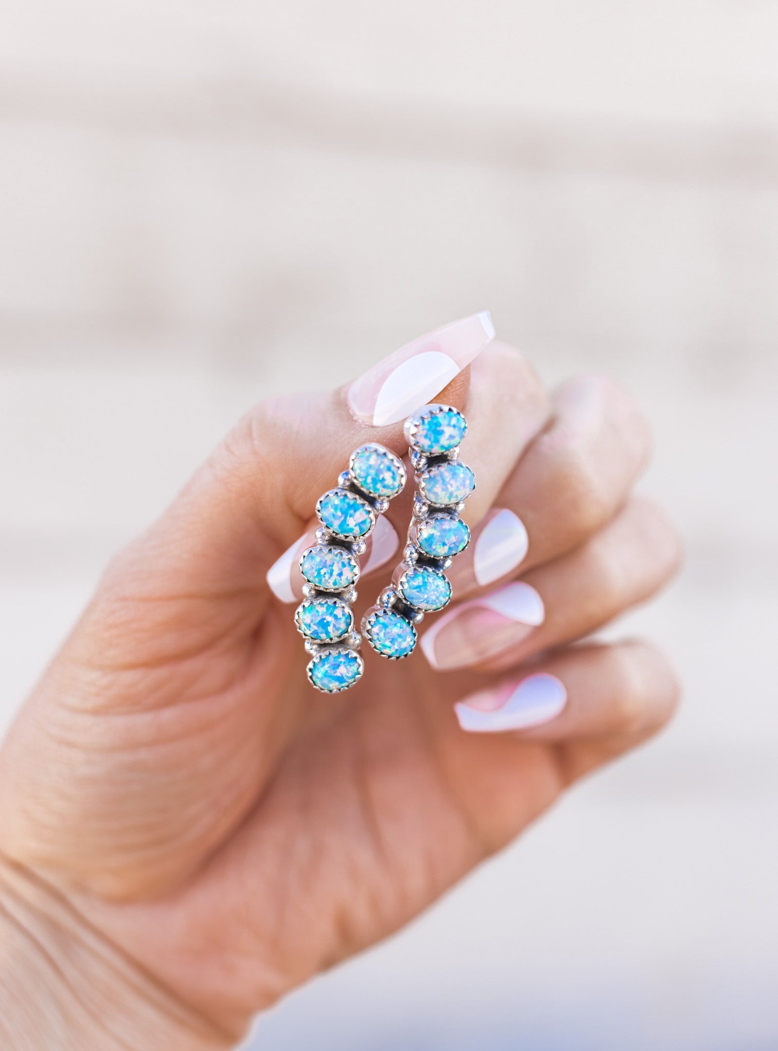 Angel Stone Sterling Silver Earrings-Drop Earrings-Krush Kandy, Women's Online Fashion Boutique Located in Phoenix, Arizona (Scottsdale Area)