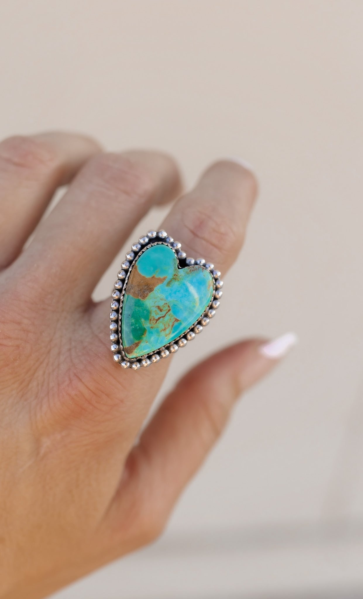 Long Heart Sterling Silver Ring-Statement Rings-Krush Kandy, Women's Online Fashion Boutique Located in Phoenix, Arizona (Scottsdale Area)