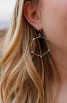 Twisted Rope Stone Hoop Earrings-Hoop Earrings-Krush Kandy, Women's Online Fashion Boutique Located in Phoenix, Arizona (Scottsdale Area)