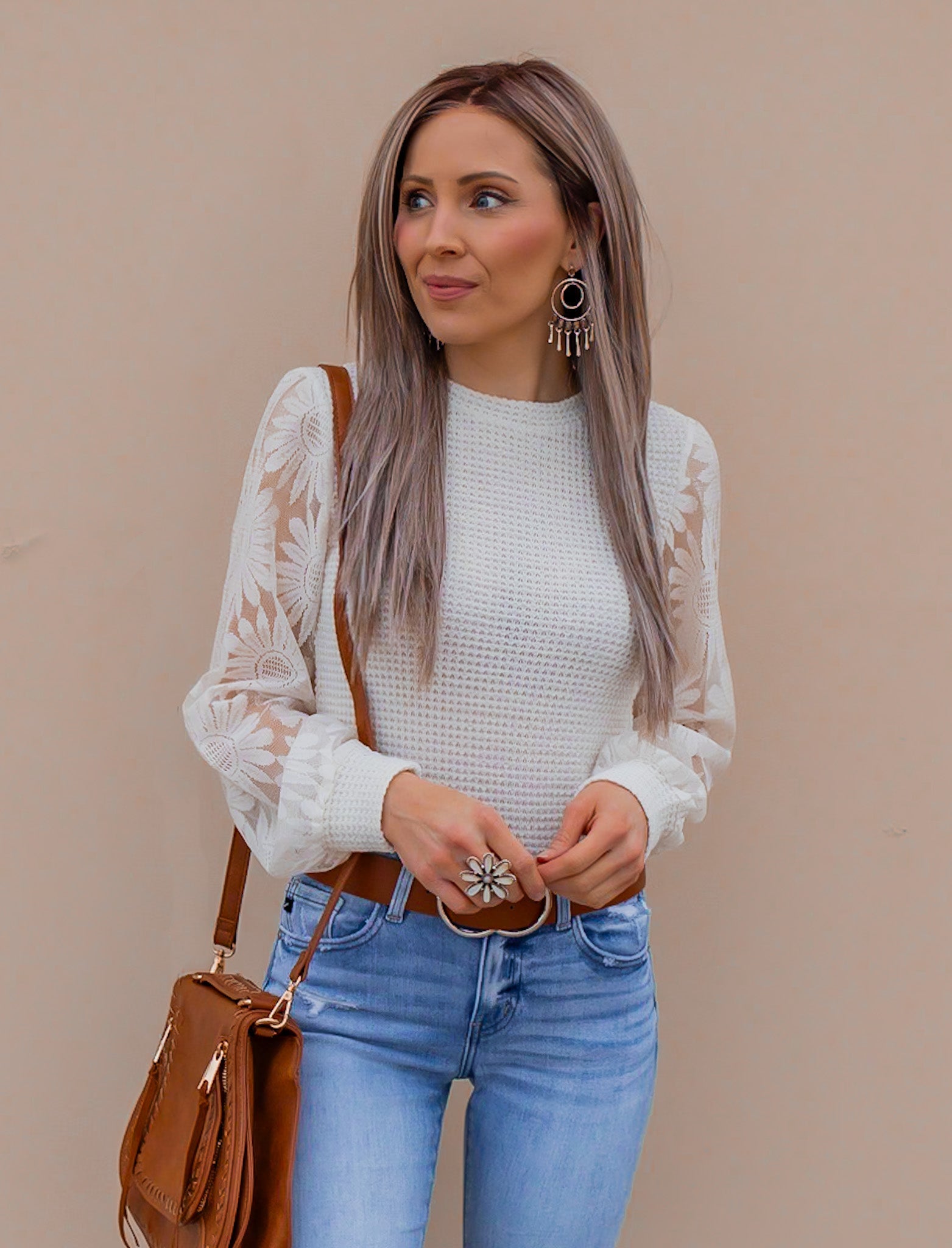 Sterling Silver Mixed Stone Fringe Earrings-Drop Earrings-Krush Kandy, Women's Online Fashion Boutique Located in Phoenix, Arizona (Scottsdale Area)