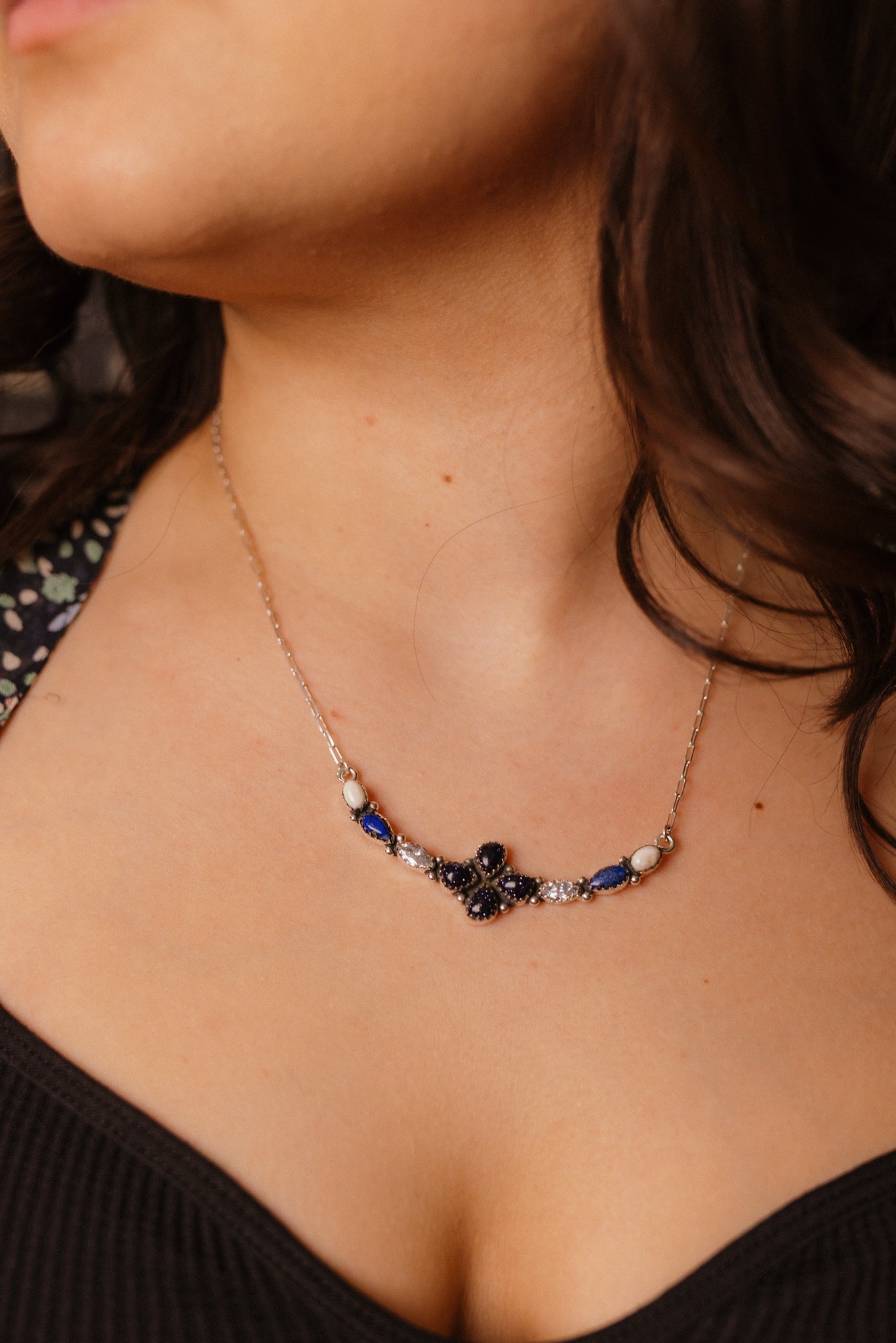 Midnight Dreams Cluster Necklaces-Necklaces-Krush Kandy, Women's Online Fashion Boutique Located in Phoenix, Arizona (Scottsdale Area)