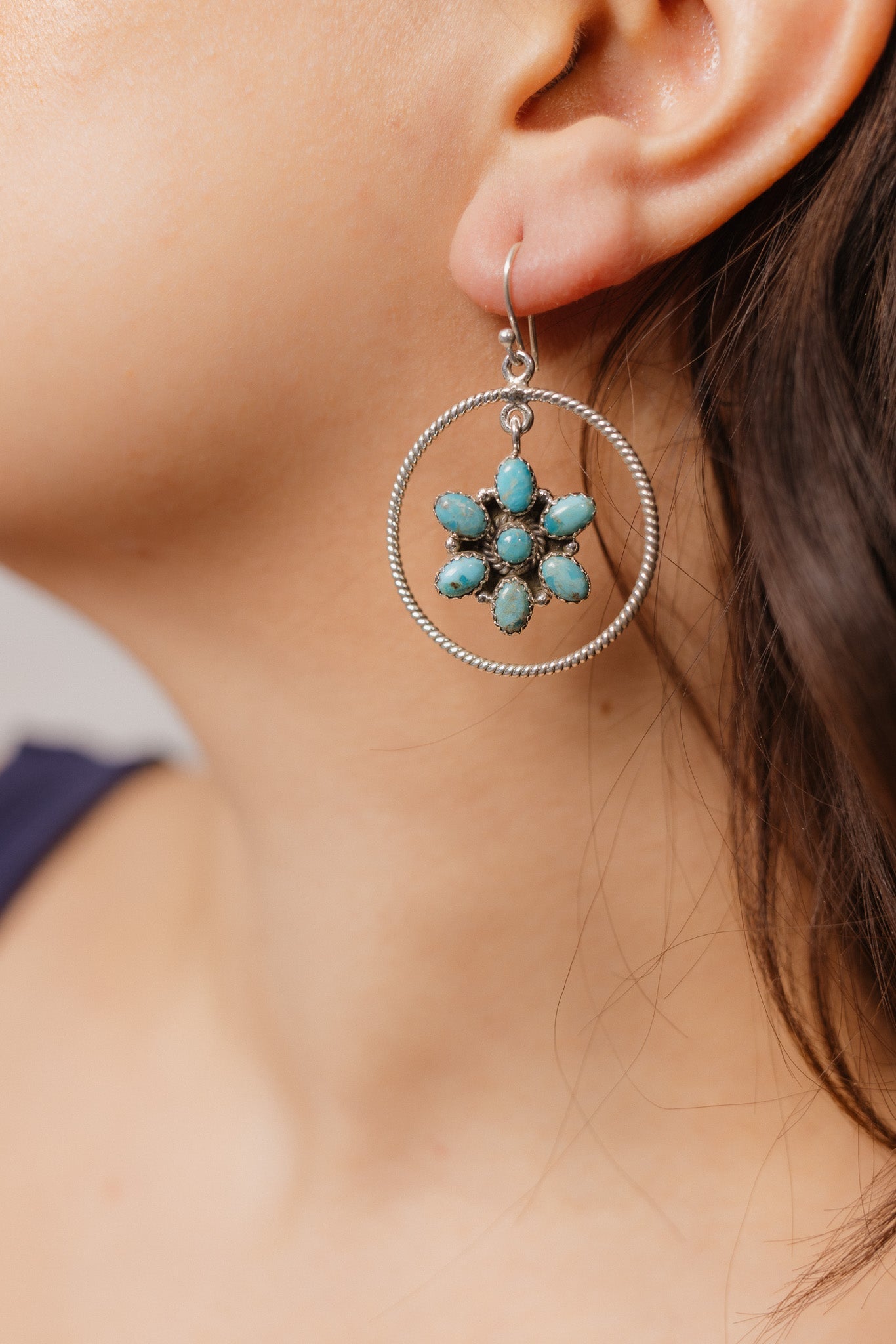Floating Daisies Rope Stone Earrings-Stud Earrings-Krush Kandy, Women's Online Fashion Boutique Located in Phoenix, Arizona (Scottsdale Area)