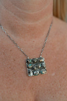 Kandy Bar Stone Cluster Necklaces-Necklaces-Krush Kandy, Women's Online Fashion Boutique Located in Phoenix, Arizona (Scottsdale Area)