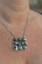 Kandy Bar Stone Cluster Necklaces-Necklaces-Krush Kandy, Women's Online Fashion Boutique Located in Phoenix, Arizona (Scottsdale Area)
