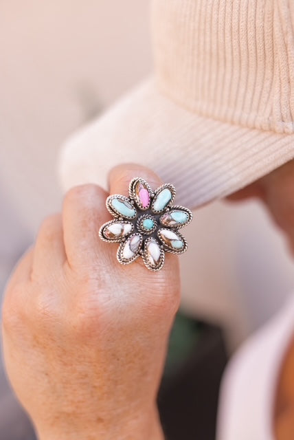 Cotton Kandy Blossom Stone Ring-Rings-Krush Kandy, Women's Online Fashion Boutique Located in Phoenix, Arizona (Scottsdale Area)