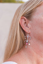 Crystal & Opal Star Drop Chandelier Earrings-Drop Earrings-Krush Kandy, Women's Online Fashion Boutique Located in Phoenix, Arizona (Scottsdale Area)