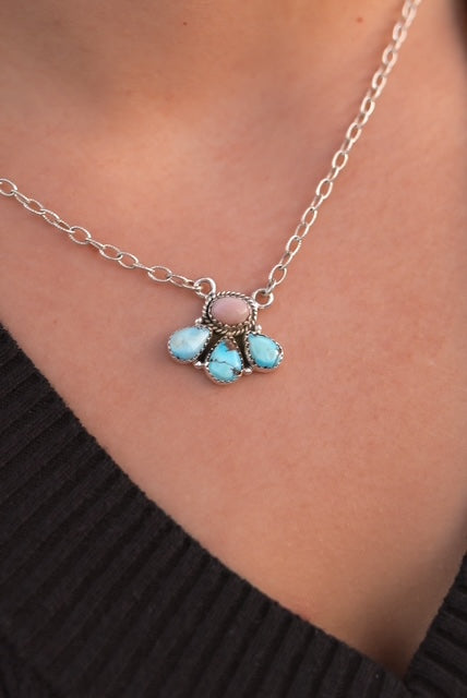 Pink Opal & Golden Hills Necklace-Necklaces-Krush Kandy, Women's Online Fashion Boutique Located in Phoenix, Arizona (Scottsdale Area)