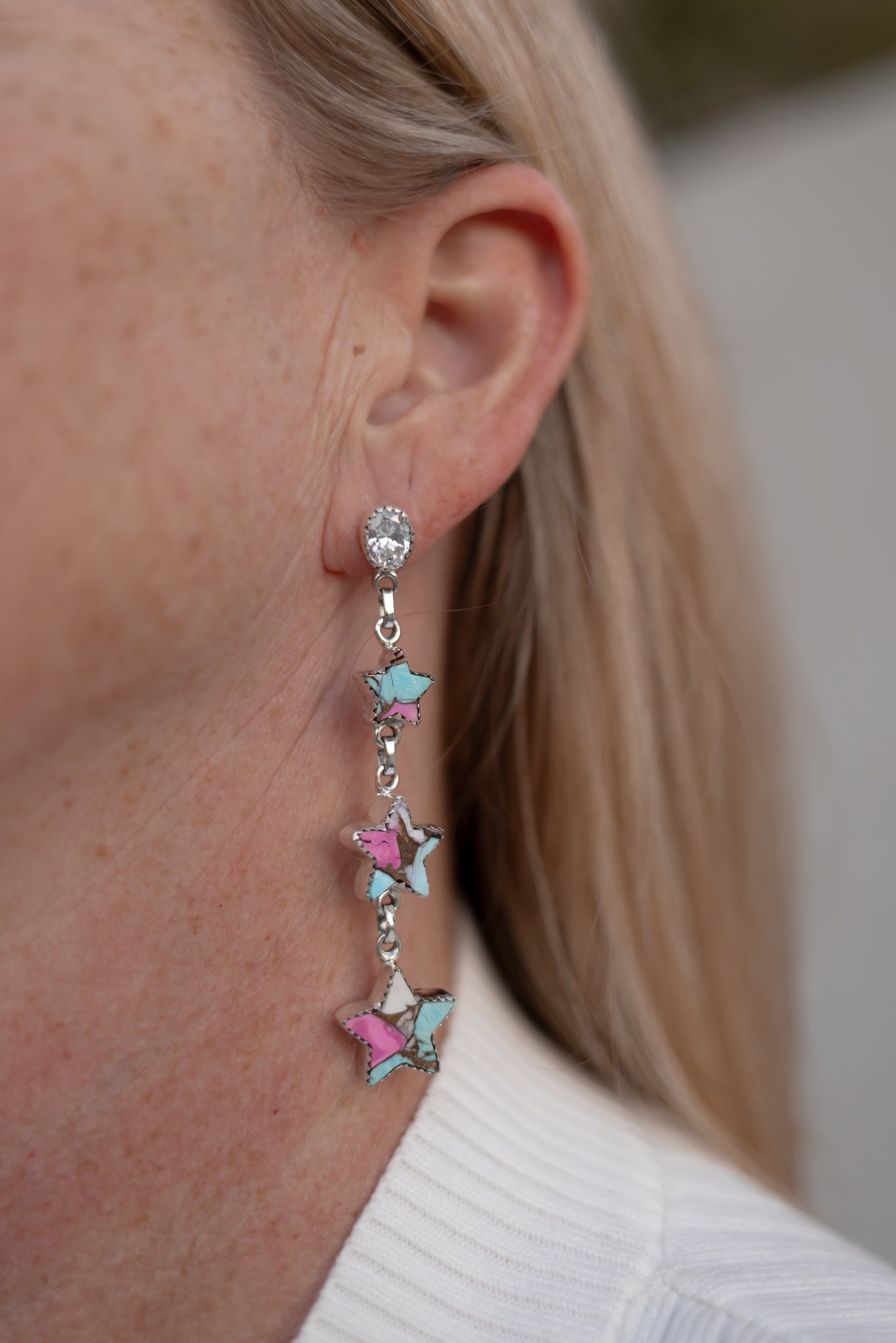 Shooting Star Cotton Candy Earrings-Earrings-Krush Kandy, Women's Online Fashion Boutique Located in Phoenix, Arizona (Scottsdale Area)