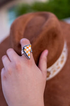 Electric Feel Checkered Bolt Ring-Rings-Krush Kandy, Women's Online Fashion Boutique Located in Phoenix, Arizona (Scottsdale Area)