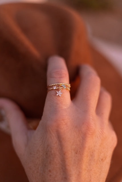 Cubic Zirconia Pentagram Minimalist Stackable Ring-Rings-Krush Kandy, Women's Online Fashion Boutique Located in Phoenix, Arizona (Scottsdale Area)