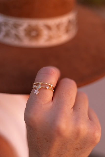 Cubic Zirconia Pentagram Minimalist Stackable Ring-Rings-Krush Kandy, Women's Online Fashion Boutique Located in Phoenix, Arizona (Scottsdale Area)