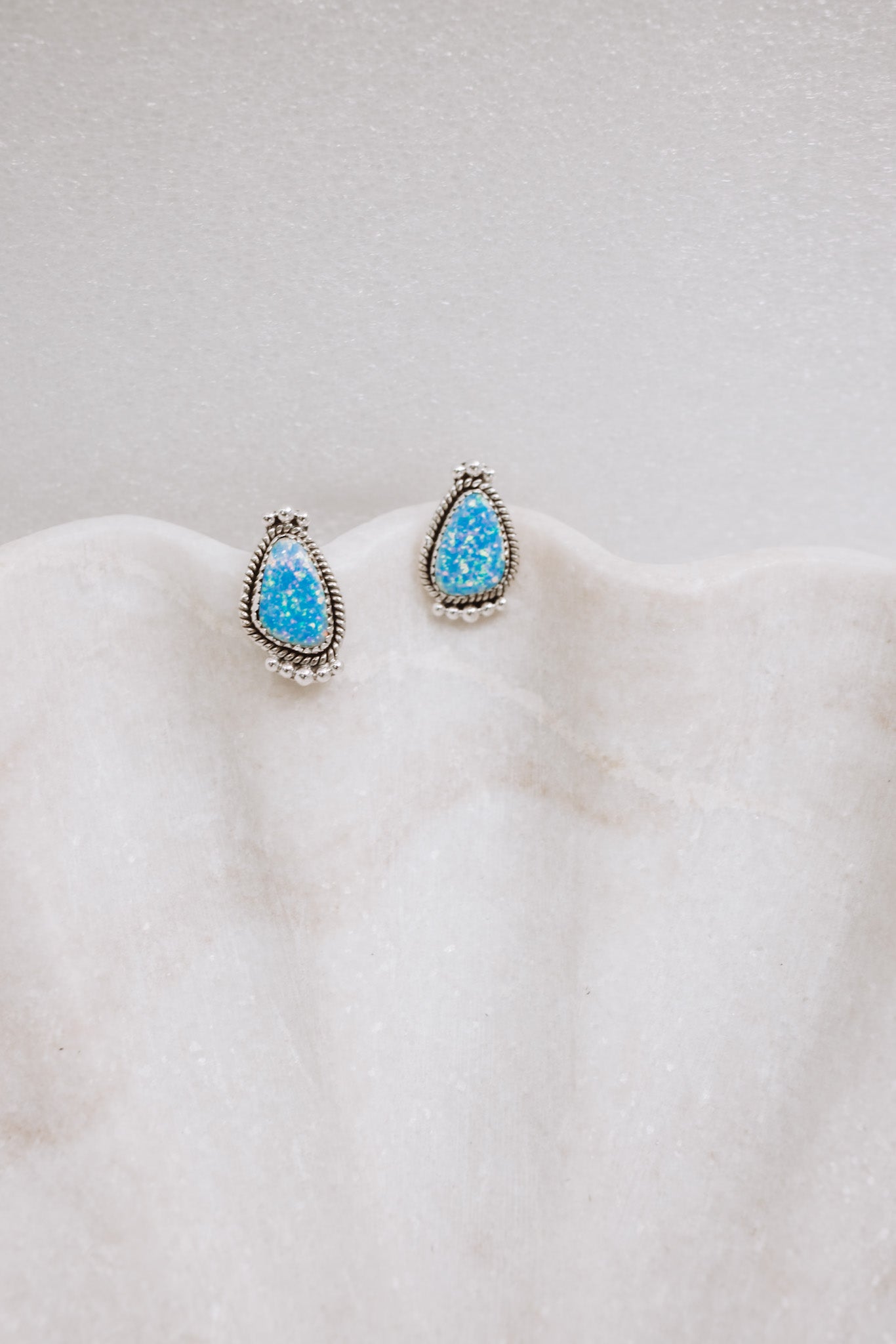 Mini Twisted Rope Single Stone Sterling Silver Studs-Stud Earrings-Krush Kandy, Women's Online Fashion Boutique Located in Phoenix, Arizona (Scottsdale Area)