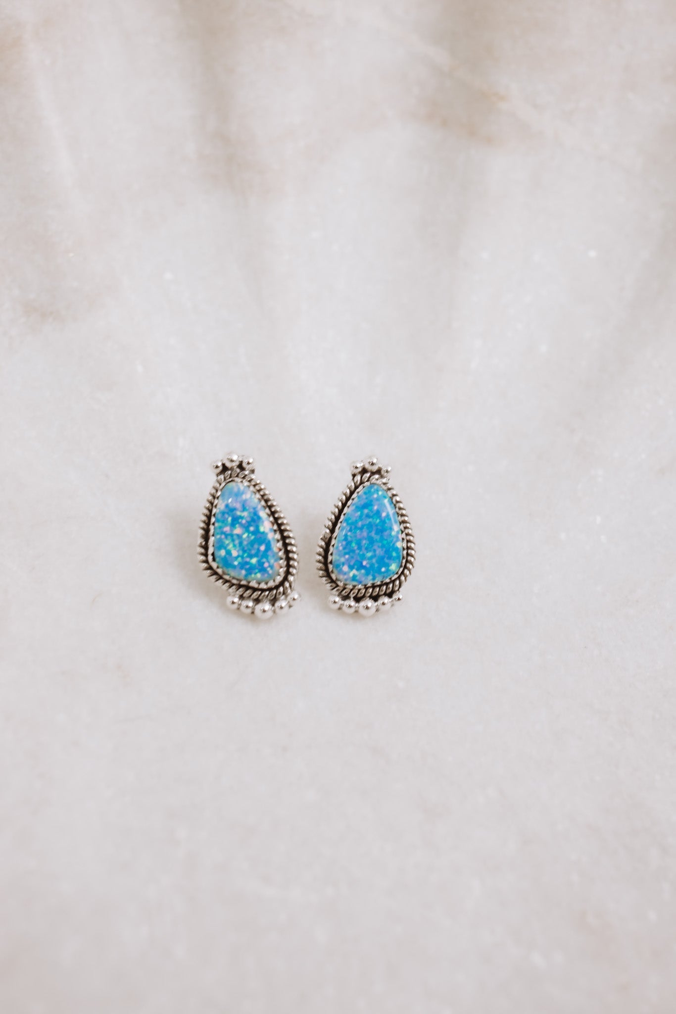 Mini Twisted Rope Single Stone Sterling Silver Studs-Stud Earrings-Krush Kandy, Women's Online Fashion Boutique Located in Phoenix, Arizona (Scottsdale Area)