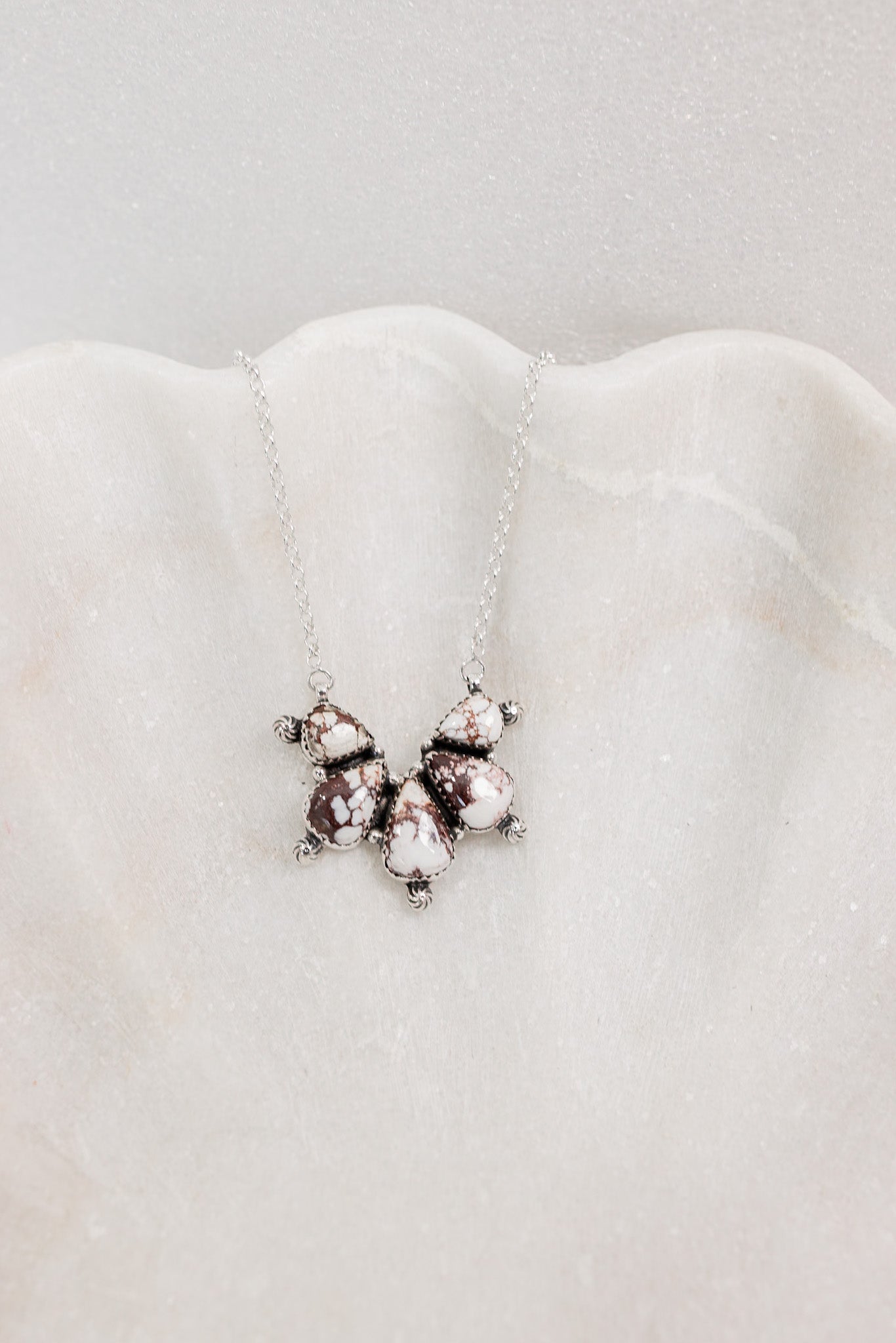 Wild Chic Stone Sterling Silver Necklace-Chain Necklaces-Krush Kandy, Women's Online Fashion Boutique Located in Phoenix, Arizona (Scottsdale Area)
