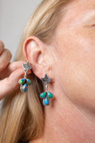 Vibrant Soul Peacock Dahlia Earrings-Earrings-Krush Kandy, Women's Online Fashion Boutique Located in Phoenix, Arizona (Scottsdale Area)