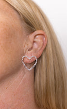 Feel The Love Sterling Crystal Heart Earrings-Stud Earrings-Krush Kandy, Women's Online Fashion Boutique Located in Phoenix, Arizona (Scottsdale Area)