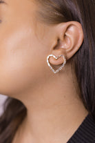 Feel The Love Sterling Crystal Heart Earrings-Stud Earrings-Krush Kandy, Women's Online Fashion Boutique Located in Phoenix, Arizona (Scottsdale Area)