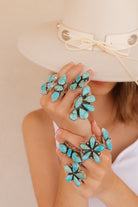 Turquoise Slab Rings-Rings-Krush Kandy, Women's Online Fashion Boutique Located in Phoenix, Arizona (Scottsdale Area)