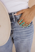 Turquoise Stone Crawlers-Rings-Krush Kandy, Women's Online Fashion Boutique Located in Phoenix, Arizona (Scottsdale Area)