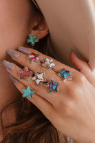 Jumbo Star Slab Stud Earrings-Stud Earrings-Krush Kandy, Women's Online Fashion Boutique Located in Phoenix, Arizona (Scottsdale Area)